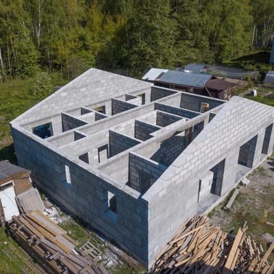 Стенокомплекты домов из теплобетона полистиробетона.