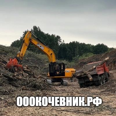 Вырубка, выкорчёвка, переработка в щепу деревьев и корней